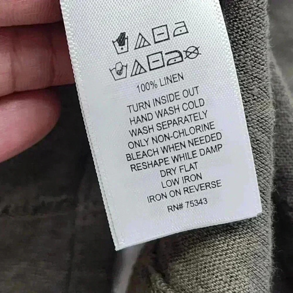 Tahari 100% Linen Open Front Hooded Women's Cardigan M - Picture 5 of 7